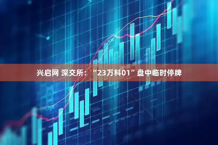 兴启网 深交所：“23万科01”盘中临时停牌